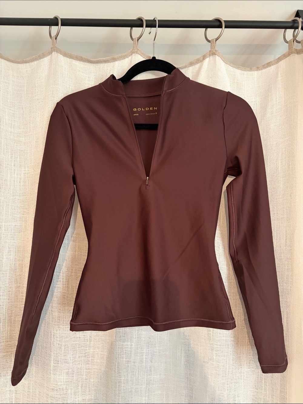 Aritzia Golden Athletic Quarter Zip